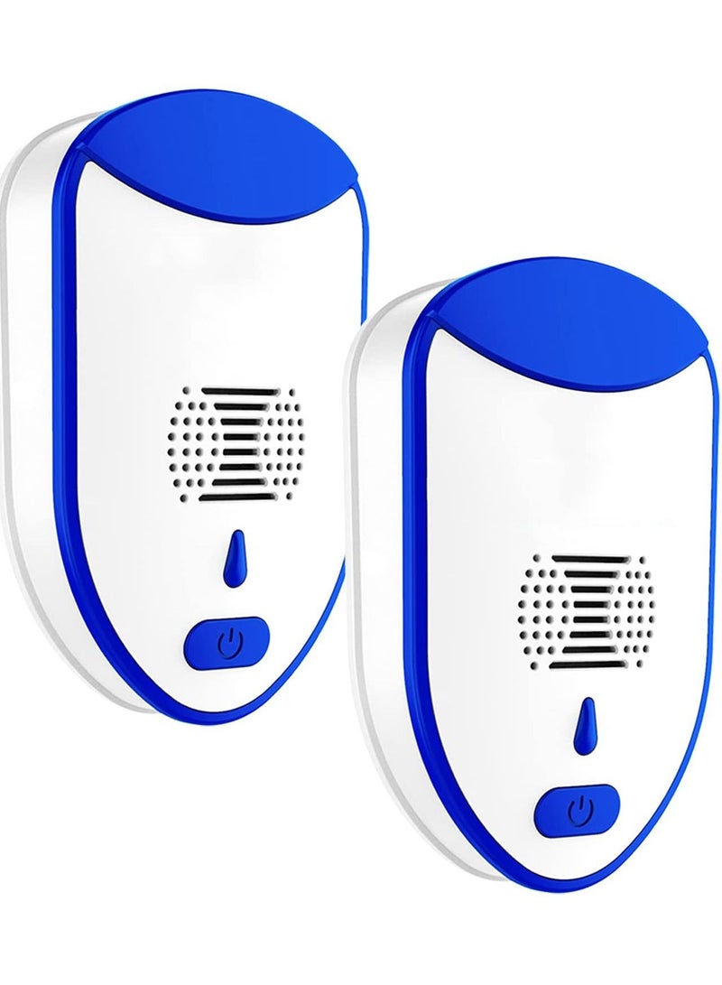 KASTWAVE Pest Repeller Ultrasonic, Pest Repellent Plug-in, Pest Control, Indoor use, Anti Mice, Insects Mosquitos Bugs Ants Spiders Roaches Rodents Rats(Blue-2Packs) - Image 1