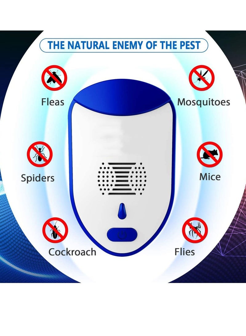 KASTWAVE Pest Repeller Ultrasonic, Pest Repellent Plug-in, Pest Control, Indoor use, Anti Mice, Insects Mosquitos Bugs Ants Spiders Roaches Rodents Rats(Blue-2Packs) - Image 2