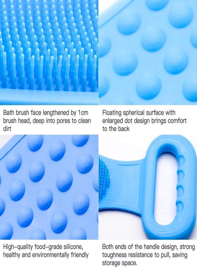 DEBIRE Silicone Bath Body Brush, Back Scrubber for Shower Bath Brush Washer For Dead Skin Removal for Men and Women, Double Side Brush Belt For Shower Long Exfoliating Belt (Multicolored-1 - Image 2