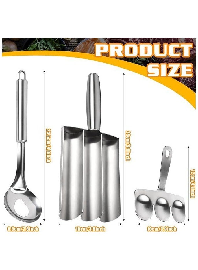 عام أداة عمل كرات اللحم 3 في 1 من الفولاذ المقاوم للصدأ، ملعقة يدوية لتشكيل الكرات بسهولة وسرعة. - Image 2