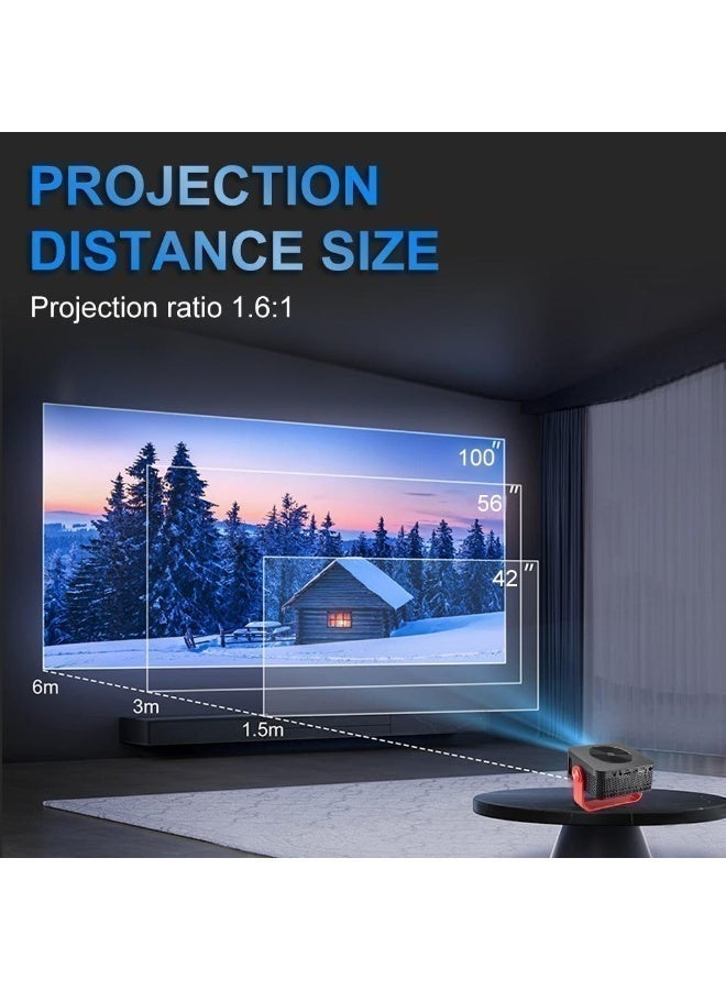 NexusTek 2026 Flagship Smart Portable Projector 4K Decoding Native 1080P 390 ANSI Lumens Dual Band WiFi Auto Focus and Keystone 180 Degree Rotation Stand HiFi Sound Multi Device Support Home Theater Projector - Image 5