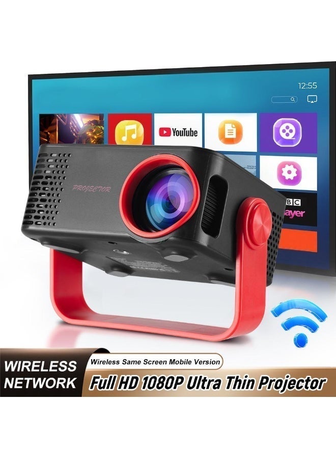 NexusTek 2026 Flagship Smart Portable Projector 4K Decoding Native 1080P 390 ANSI Lumens Dual Band WiFi Auto Focus and Keystone 180 Degree Rotation Stand HiFi Sound Multi Device Support Home Theater Projector - Image 1