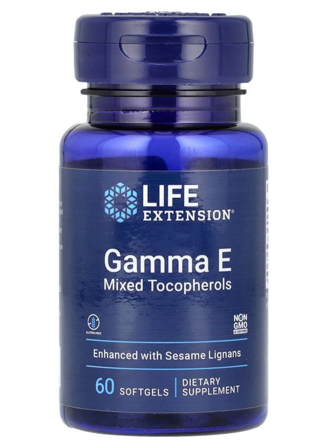 Life Extension Gamma E Mixed Tocopherols 60 Softgels 