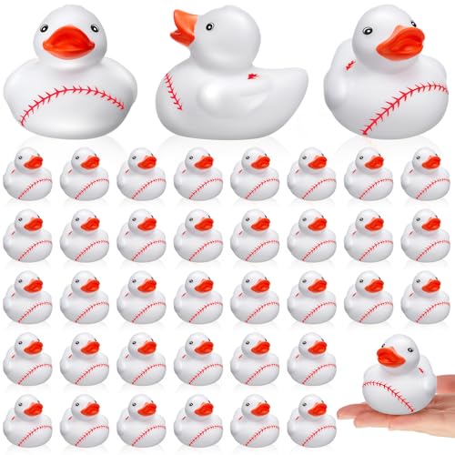 Deekin Rubber Ducks 2 Inch Bulk Sport Party Favors for Team Events Decorations Birthday Party Supplies Club Player Gift24 PcsBaseball - Image 1