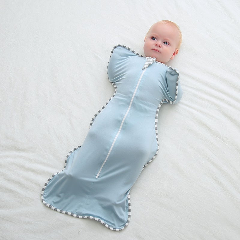 Baby Swaddling Sleeping Bag Hands Kick-Proof Sleeping Bag For Newborn Bamboo Fiber Sleeping Bag Summer Scare-Proof Baby Sleeping Bag - Image 4