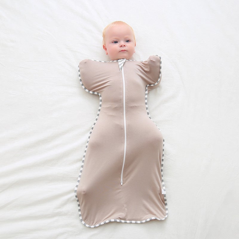 Baby Swaddling Sleeping Bag Hands Kick-Proof Sleeping Bag For Newborn Bamboo Fiber Sleeping Bag Summer Scare-Proof Baby Sleeping Bag - Image 3