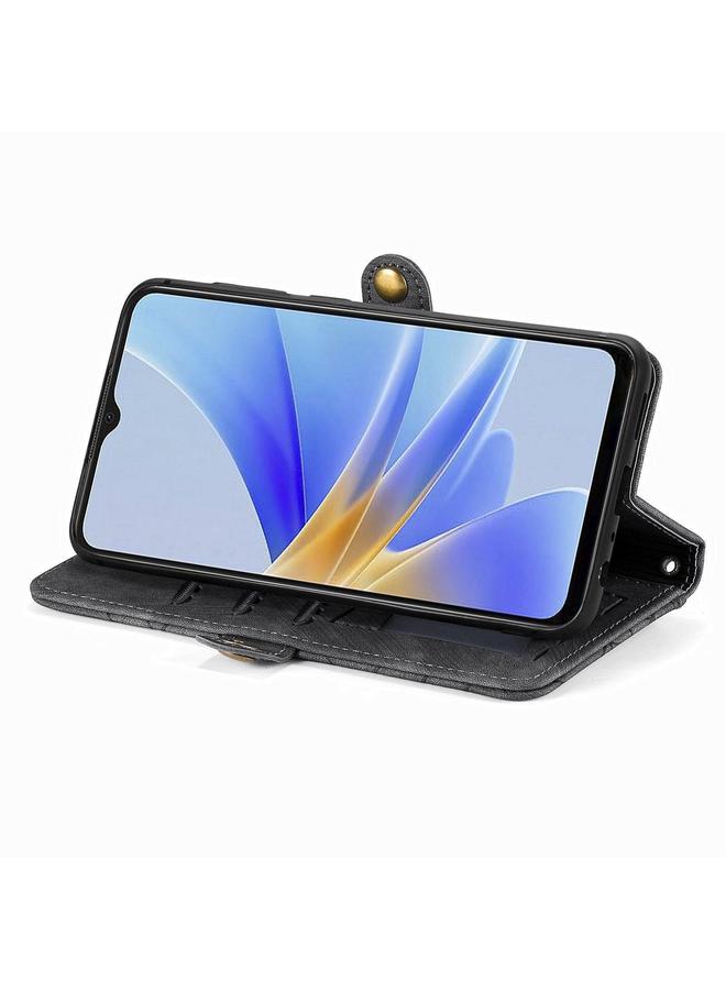 اس-توب جراب هاتف OPPO Find X5 Pro بسحاب هندسي ومشبك جانبي من الجلد - Image 4