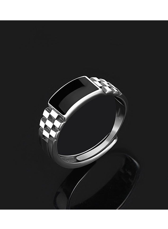 AuliceVerse 2PCS Men's Adjustable Open Rings Set with Inspirational Engravings Suitable for Stacking Ideal for Casual & Formal Wear  - Image 5