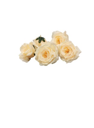 CAKE DECOR CAKE DECOR Large Rose Artificial Flower for Cake Decoration Light Yellow 5 pc Pack  - Image 3