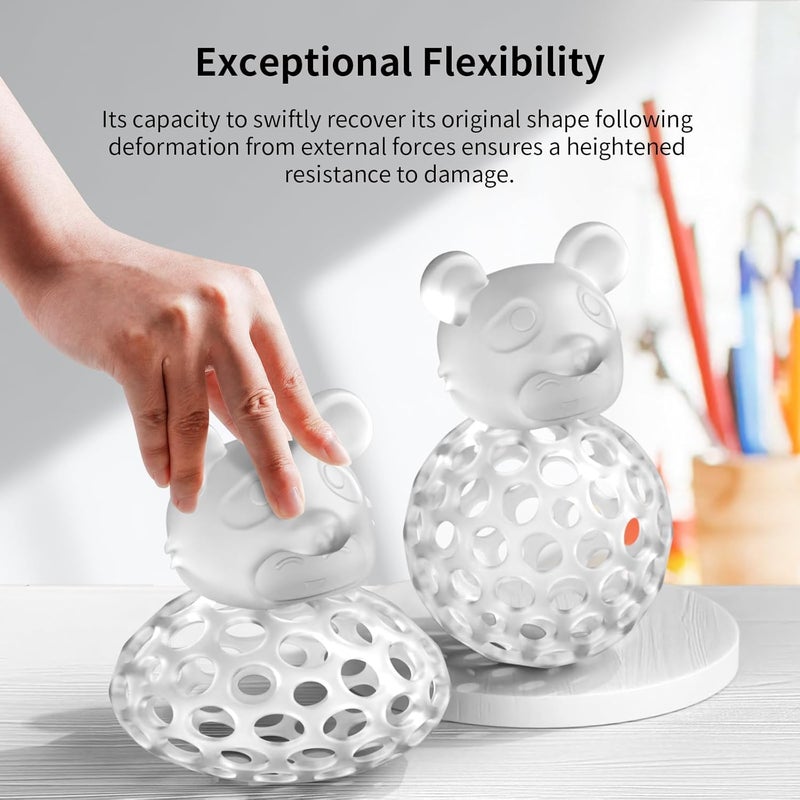 3idea Ultra Tough Resin, 3D Printer Resin with Strong Impact Resistance & High Flexibility, Suitable for Direct Use or as an Additive, Wide Compatible for LCD Resin 3D Printers (Clear, 1kg) - Image 3