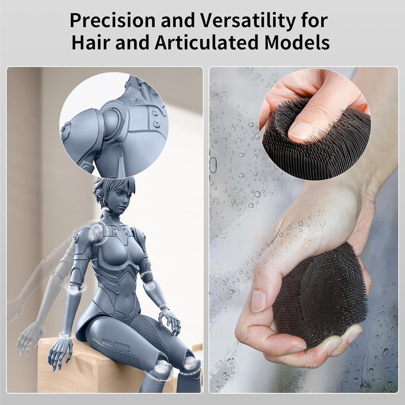 3idea Ultra Tough Resin, 3D Printer Resin with Strong Impact Resistance & High Flexibility, Suitable for Direct Use or as an Additive, Wide Compatible for LCD Resin 3D Printers (Clear, 1kg) - Image 4