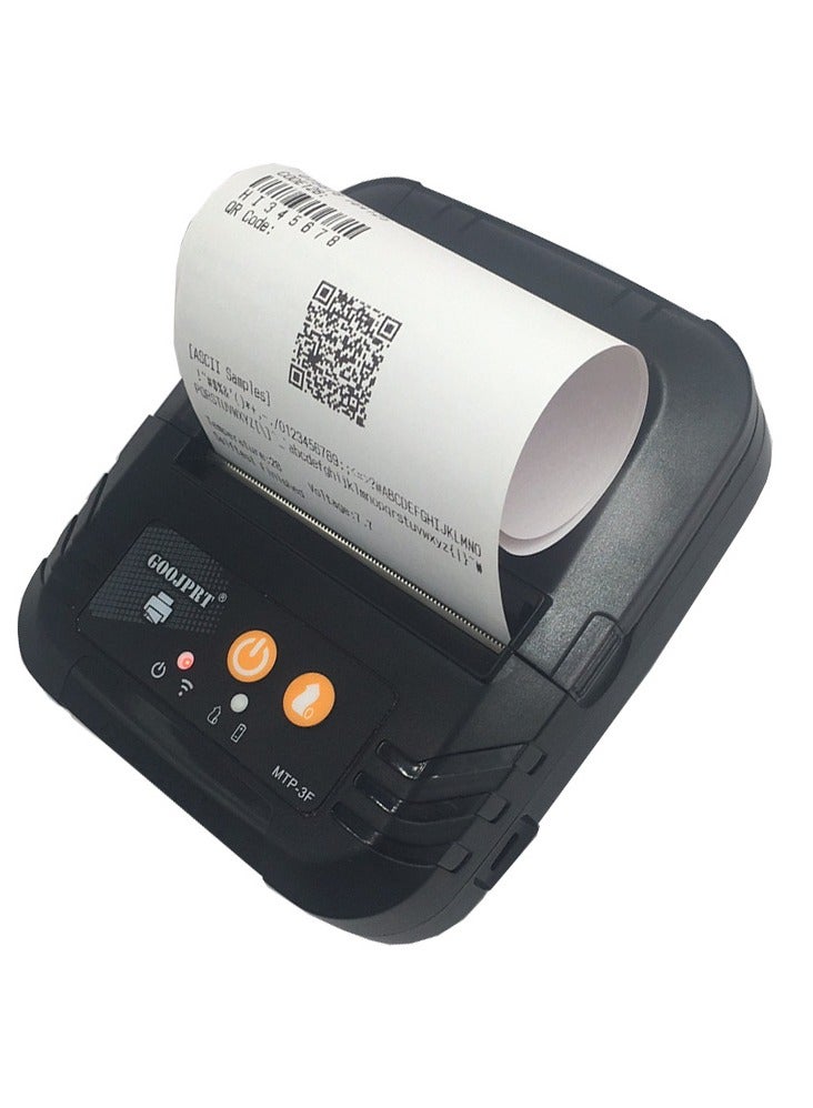 Portable Mini Wireless 80mm BT Thermal Receipt Printer High Speed Bill Ticket Printing with USB Cable Rechargeable Battery Compatible with ESC/POS Instruction Set for Android u0026 iOS u0026 Windows - Image 1