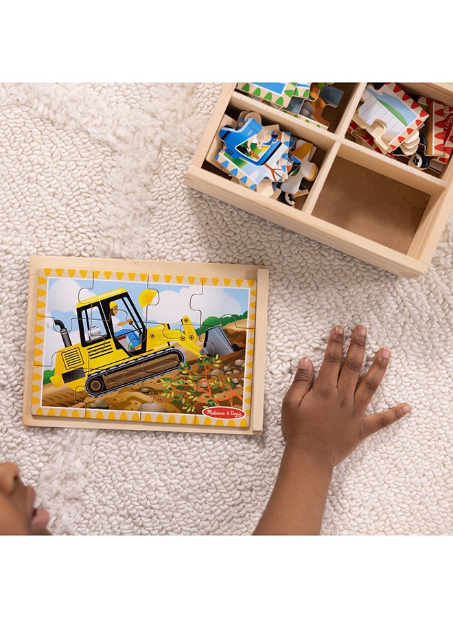Melissa & Doug Dinosaurs 4-in-1 Wooden Jigsaw Puzzles in a Storage Box 48 Piece Kids Puzzle, Dinosaur Puzzles for Kids Ages 3+  - Image 5