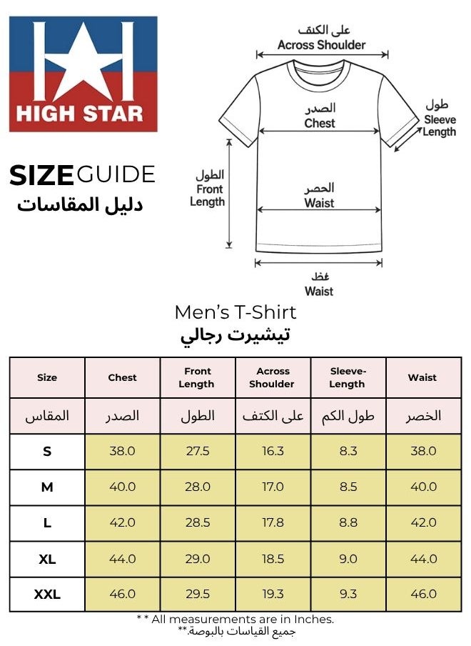 HIGH STAR Men's Black 100% Cotton Striped Regular Fit T-Shirt  - Image 4