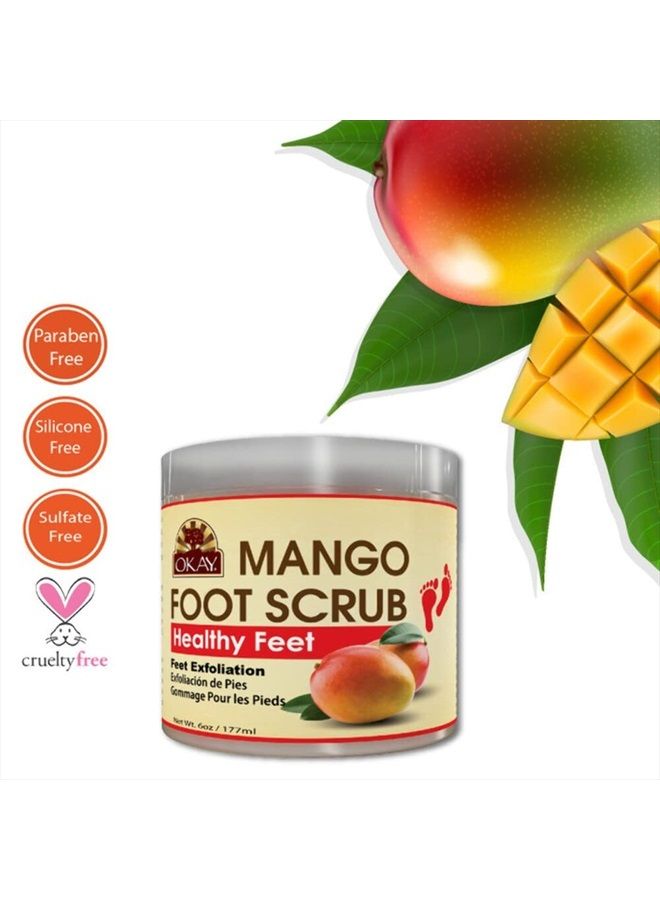 OKAY **ALL NATURAL** Mango Butter Foot Scrub 6oz / 177ml - Image 4