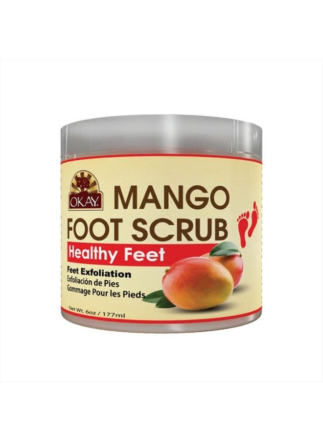 OKAY **ALL NATURAL** Mango Butter Foot Scrub 6oz / 177ml - Image 1