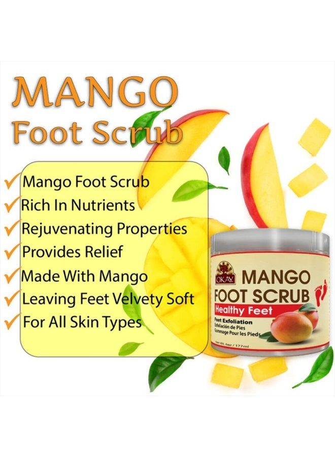 OKAY **ALL NATURAL** Mango Butter Foot Scrub 6oz / 177ml - Image 5