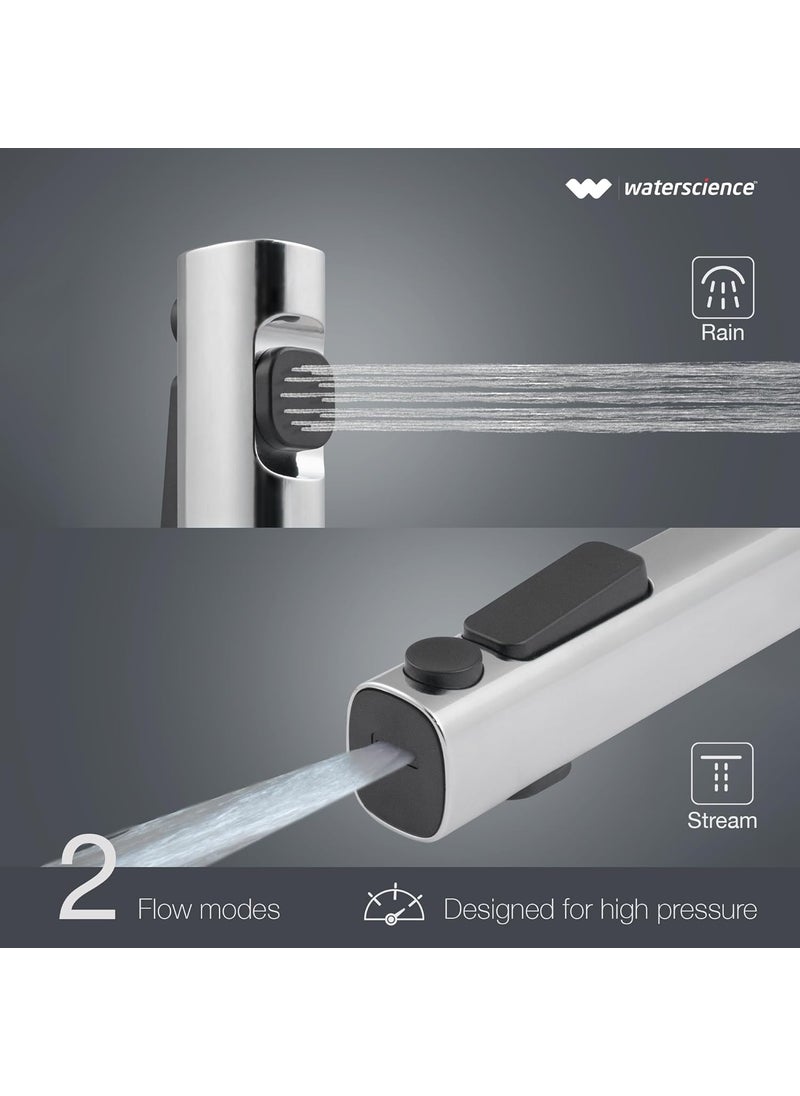 WaterScience WaterScience Water Saving Health Faucet for Toilet Jet Spray 2 Flow Modes Chrome Finish Without Hose PUROHFE224  - Image 2