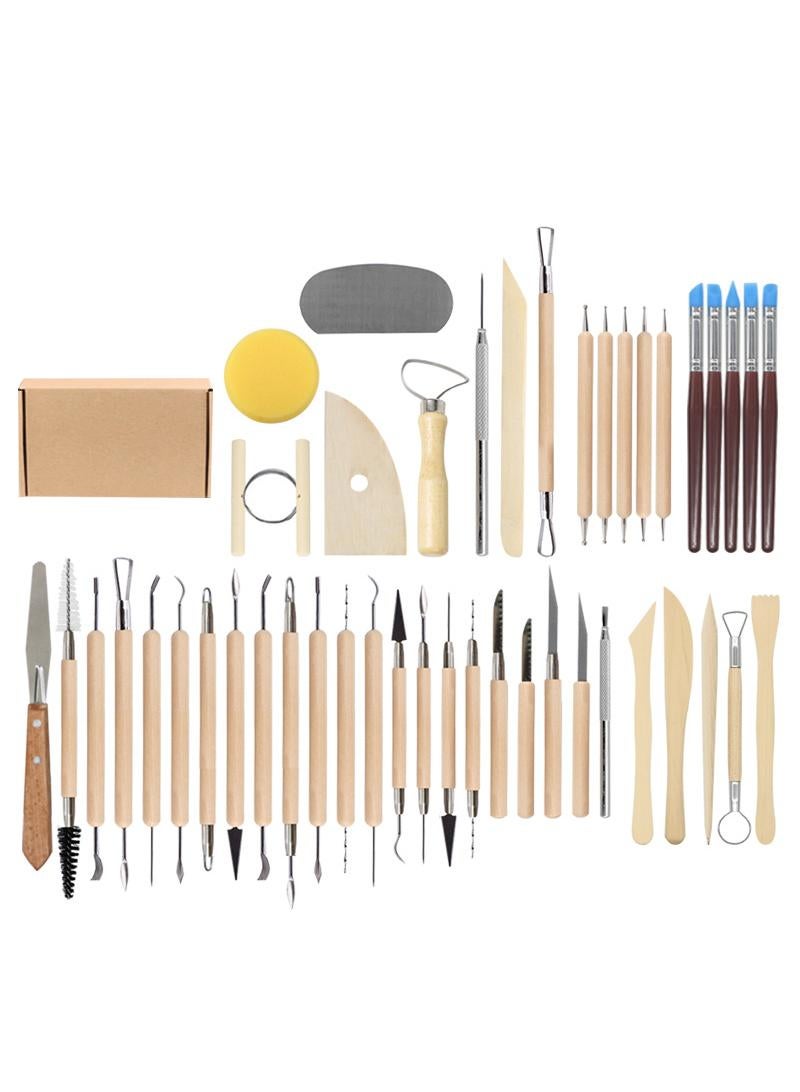 general 45-Piece Clay Sculpting And Smoothing Wax Carving Pottery Ceramic Tools Set - Image 1