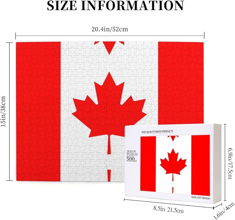 Canadian Flag Jigsaw Puzzle 500 Pieces For Adults Home Decor Birthday Party Gift - Image 5