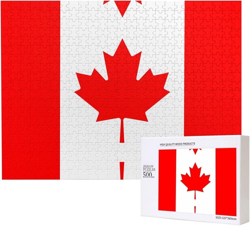 Canadian Flag Jigsaw Puzzle 500 Pieces For Adults Home Decor Birthday Party Gift - Image 2