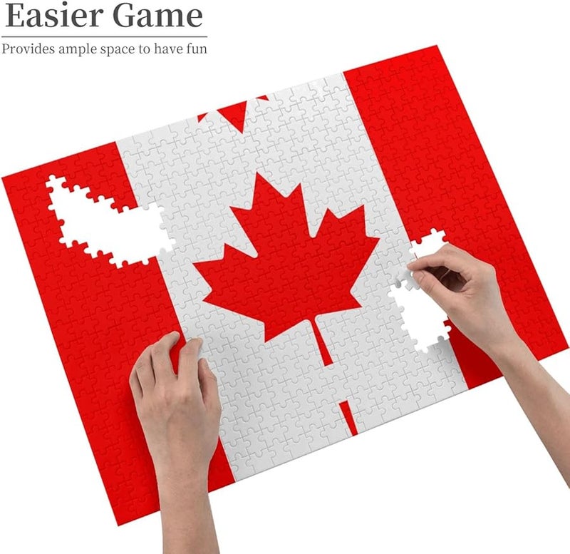 Canadian Flag Jigsaw Puzzle 500 Pieces For Adults Home Decor Birthday Party Gift - Image 4