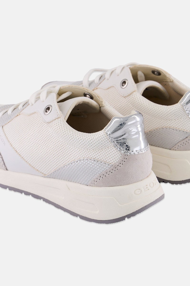 GEOX Women Lace Up Casual Shoes, White - Image 2