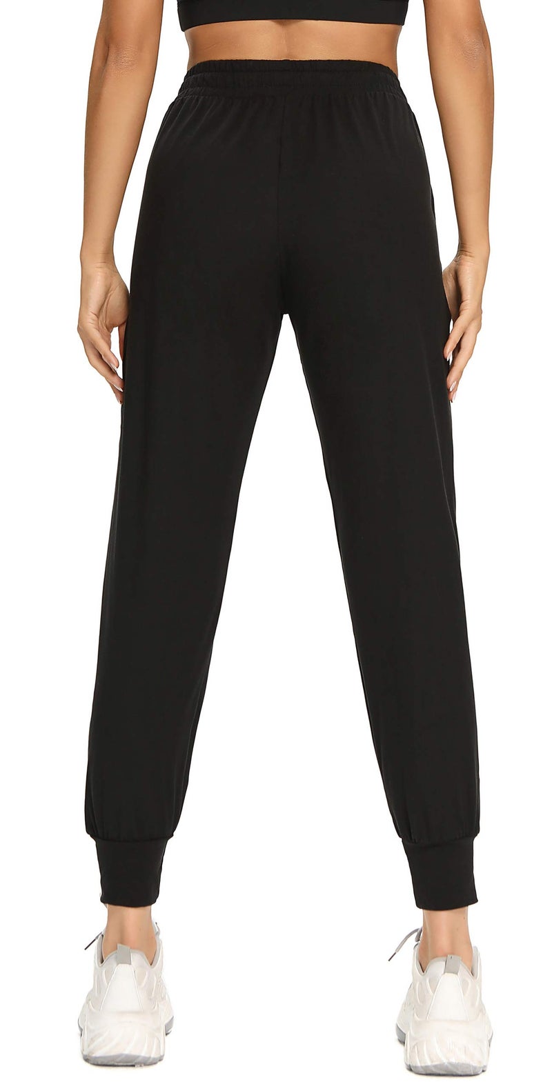 FULLSOFT Sweatpants for Women-Womens Joggers with Pockets Lounge Pants for Yoga Workout Running (Black,Medium) - Image 3