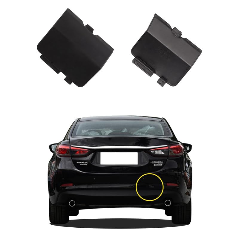 Goholy Car Rear Bumper Tow Hook Cover Compatible with Mazda 6 Atenza 2013 2014 2015 2016 2017 2018 Trailer Cover Cap GJR950EK151 Small Lid Towing Eye Cap Unpainted