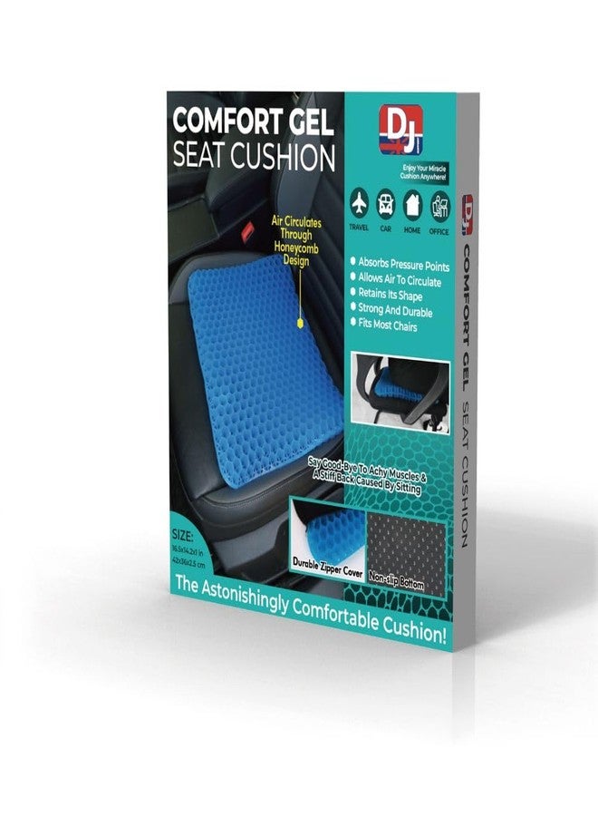 DJ Support Medical-Grade Breathable Gel Seat Cushion with Non-Slip Cover, Double-Sided Honeycomb Design, Durable, Portable for Chair and Car - Back Pain Relief, Spine (Rectangular) - Image 2