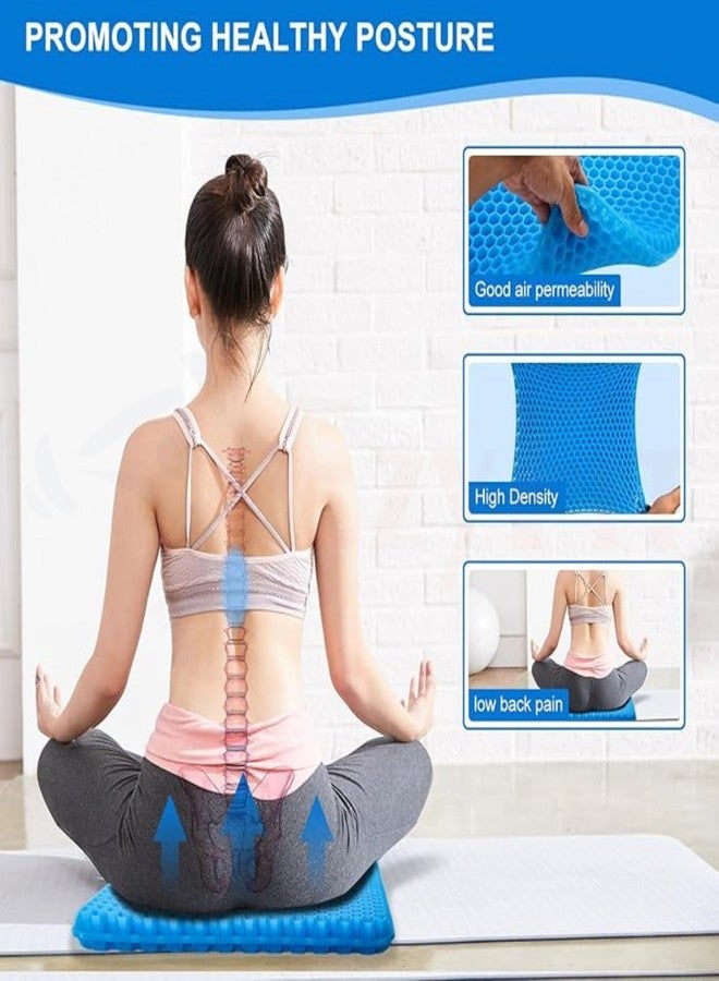DJ Support Medical-Grade Breathable Gel Seat Cushion with Non-Slip Cover, Double-Sided Honeycomb Design, Durable, Portable for Chair and Car - Back Pain Relief, Spine (Rectangular) - Image 3