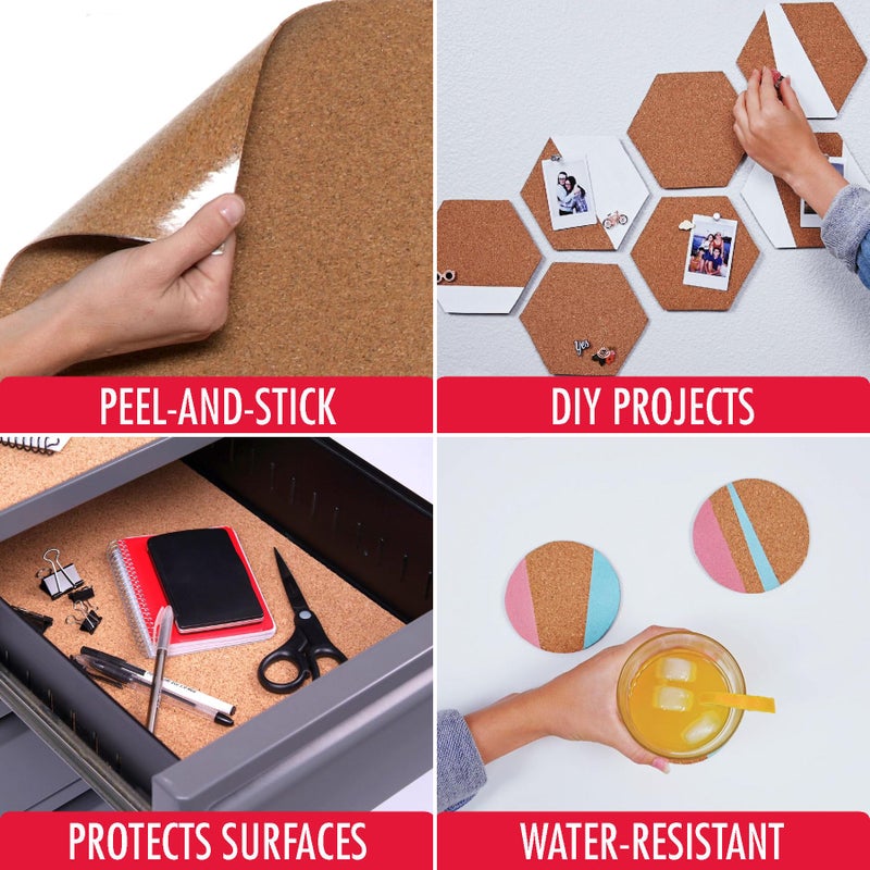 Con-Tact Brand Cork Roll, Self-Adhesive, 12" x 4' - Image 2