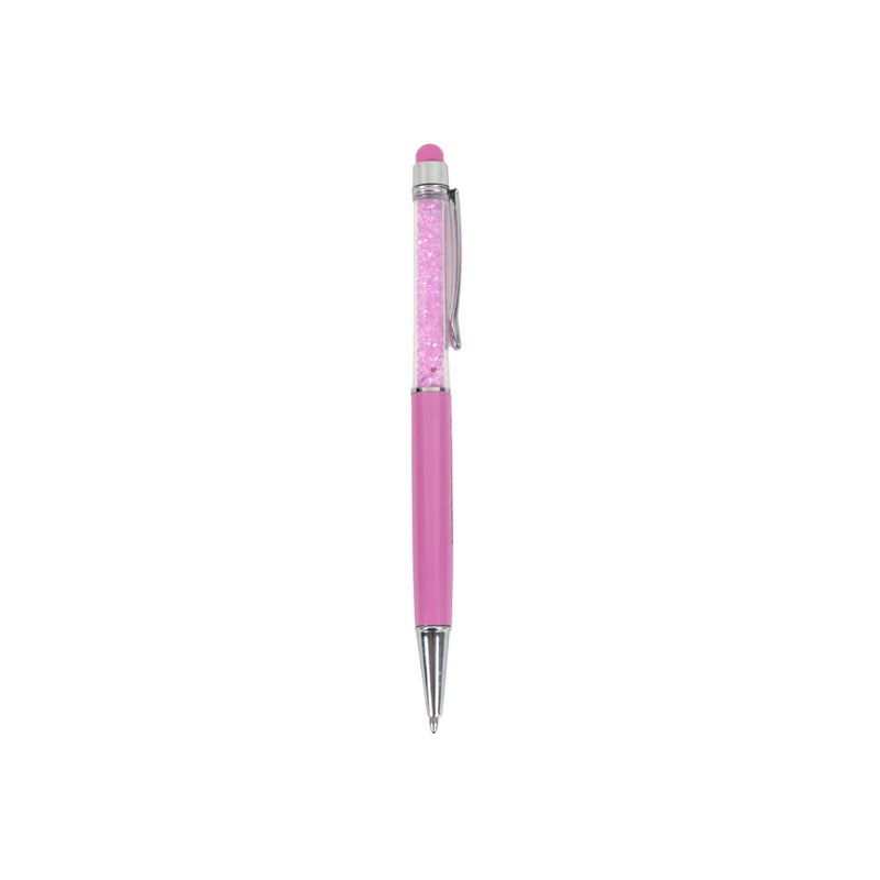 Midi Elegant Pink Crystal Pen - Image 2