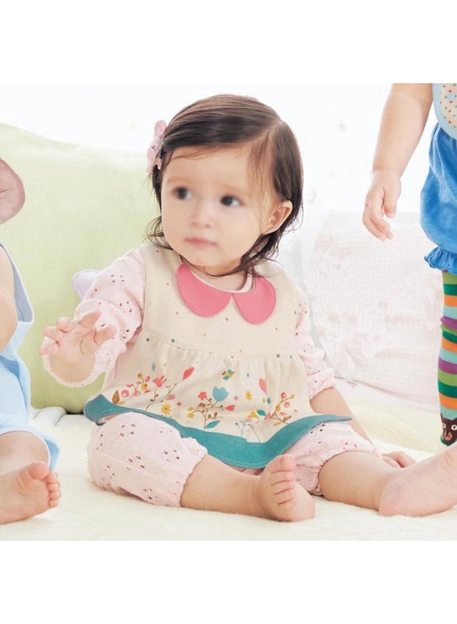 GZMM Baby Girl's Princess Type Waterproof Bibs with Adjustable Snaps,2 Pack - Image 2