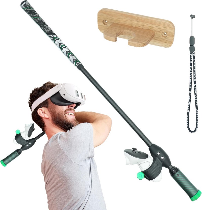 DeadEyeVR - DriVR Golf Club for Quest - Realistic VR Golf Simulator Handle - Weighted VR Golf Club Grip for Enhanced Play (Elite Green) - Image 1