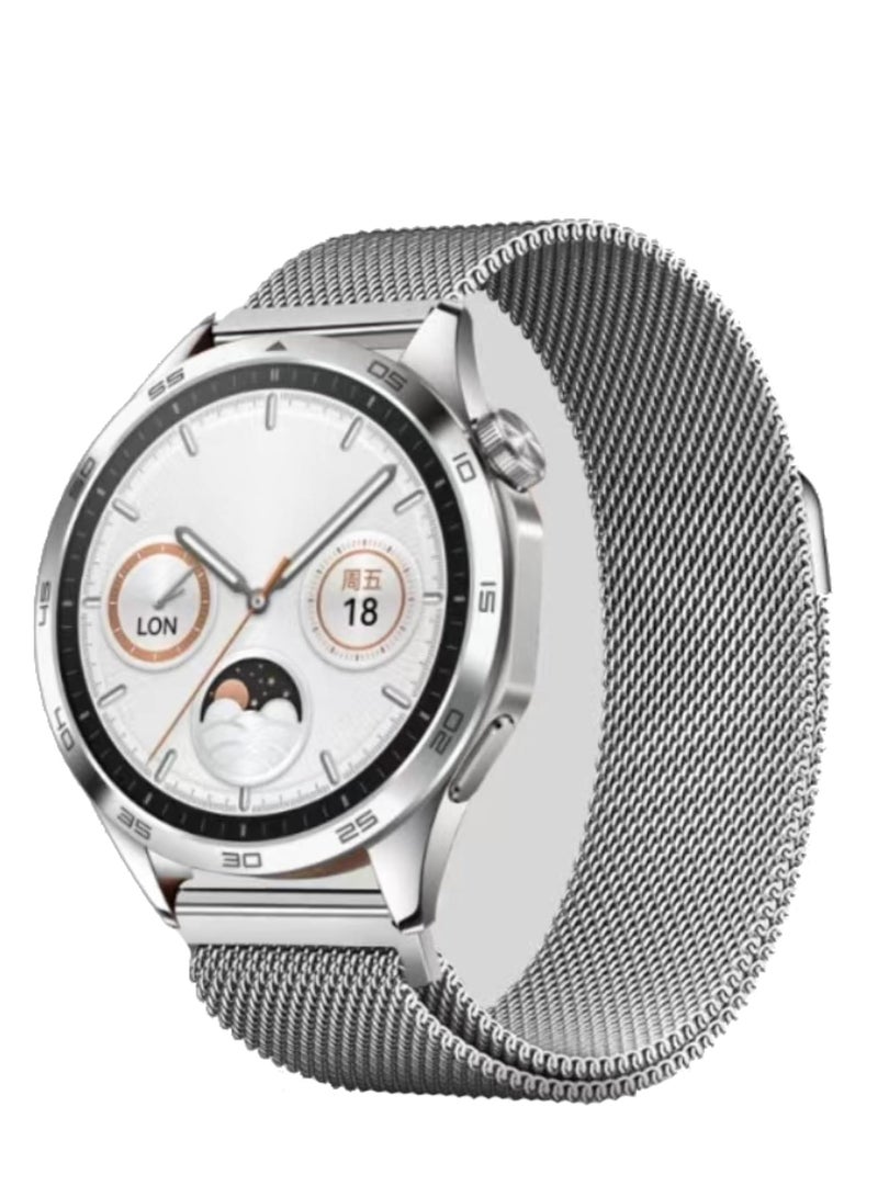 Watch Band Compatible with Huawei Watch GT4 46mm/Watch 4/4 Pro 46mm/GT3/GT3 Pro/GT2 Pro/GT2 46mm 22mm Metal Mesh Stainless Steel Magnetic Replacement Strap  - Image 1