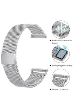 Generic Watch Band Compatible with Huawei Watch GT4 46mm/Watch 4/4 Pro 46mm/GT3/GT3 Pro/GT2 Pro/GT2 46mm 22mm Metal Mesh Stainless Steel Magnetic Replacement Strap  - Image 2
