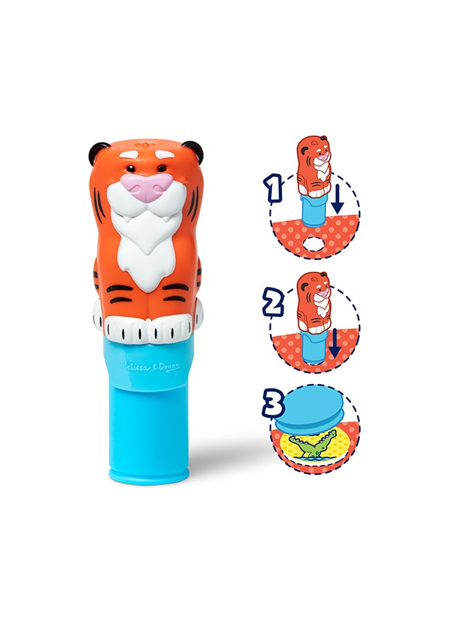 Melissa & Doug Sticker WOW!™ Tiger Bundle: 24-Page Activity Pad, Sticker Stamper, 300 Stickers, Arts and Crafts Fidget Toy Collectible Character - Image 3
