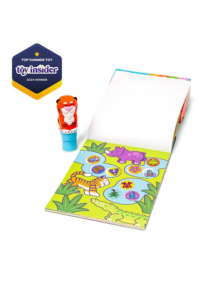 Melissa & Doug Sticker WOW!™ Tiger Bundle: 24-Page Activity Pad, Sticker Stamper, 300 Stickers, Arts and Crafts Fidget Toy Collectible Character - Image 2
