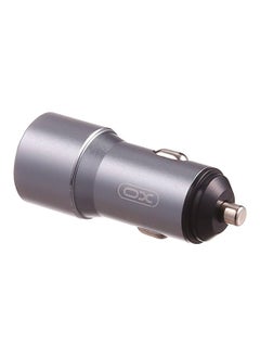XO XO TZ09 Car Charger with Lightning Cable - Grey  - Image 1