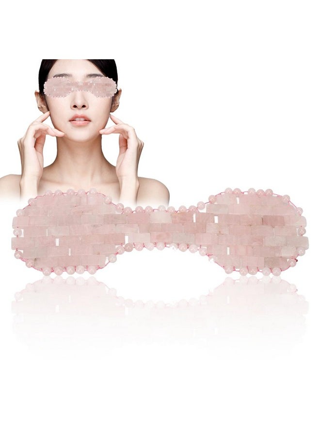 HURRISE Jadestone Eye Padjade Eye Maskstone Patch Massage Sleep Eye Pad Jadestone Eye Patch Pink Relaxation Jadestone Eye Patch Fitting Comfort Eye Covers For Men Women  - Image 1