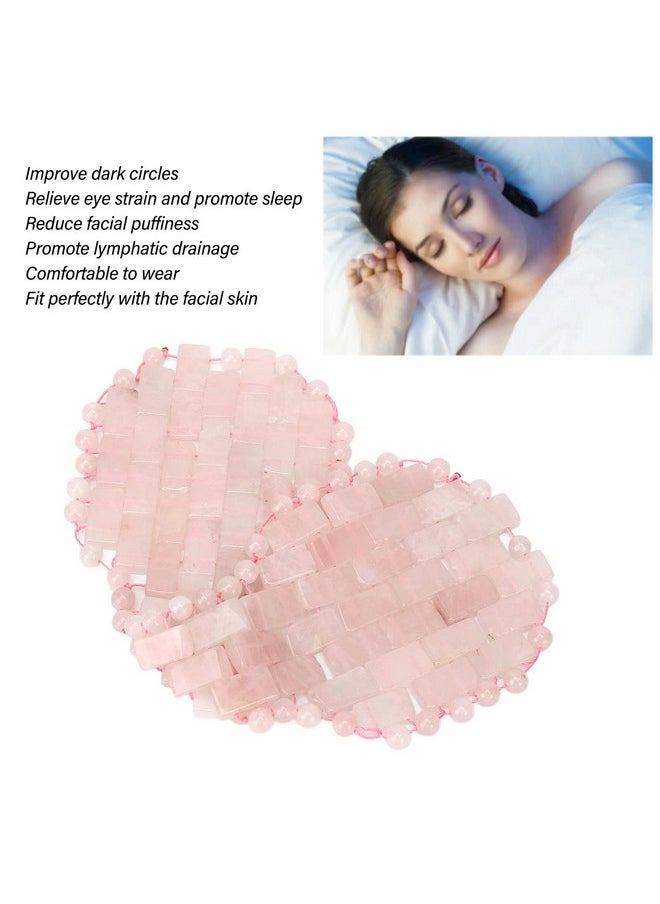 HURRISE Jadestone Eye Padjade Eye Maskstone Patch Massage Sleep Eye Pad Jadestone Eye Patch Pink Relaxation Jadestone Eye Patch Fitting Comfort Eye Covers For Men Women  - Image 2