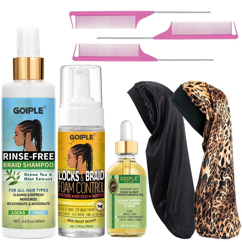 Goiple Braid RinseFree No Water Shampoo for Locs Twists Weaves  Dreadlock Shampoo to Remove BuildUp Odor Itch  Flakes No Residue ChemicalFree