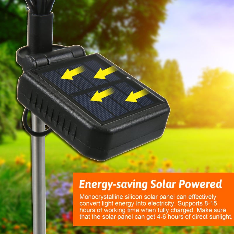 Neoglint Solar Garden Lights Decorative Butterfly Swaying Lawn Lamp Outdoor Landscape Pathway Light IP65 Waterproof Solar Lights for Yard Patio Pathway Lawn - Image 5