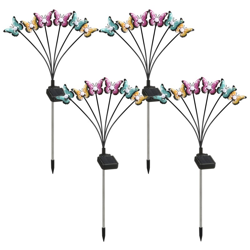 Neoglint Solar Garden Lights Decorative Butterfly Swaying Lawn Lamp Outdoor Landscape Pathway Light IP65 Waterproof Solar Lights for Yard Patio Pathway Lawn - Image 1