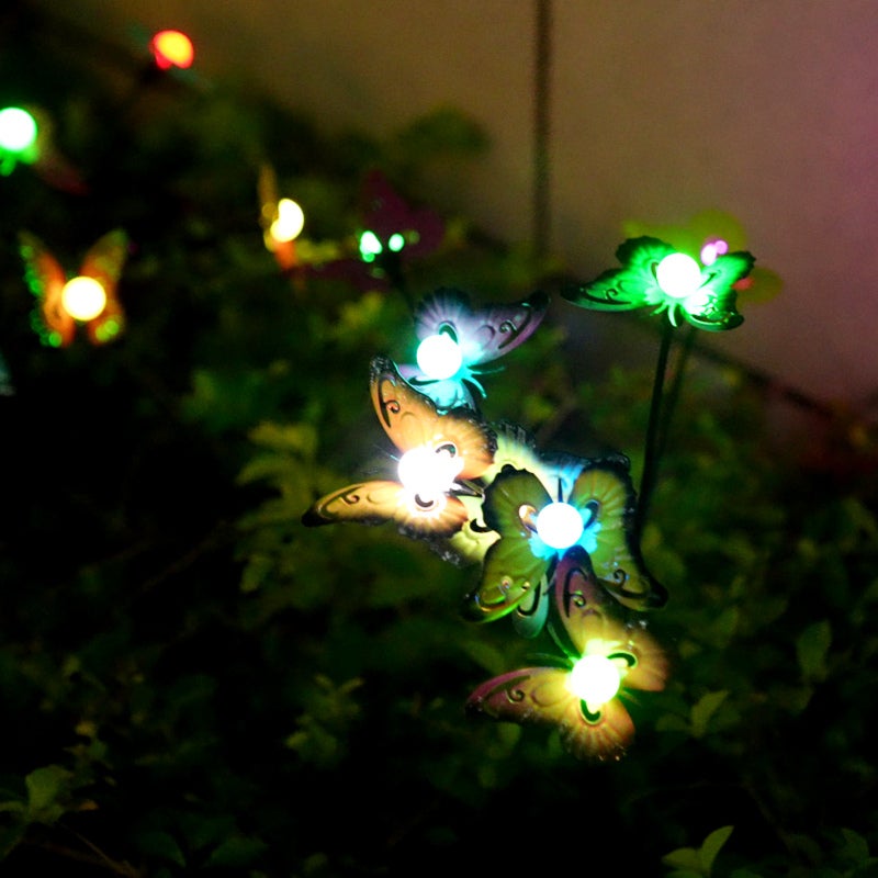 Neoglint Solar Garden Lights Decorative Butterfly Swaying Lawn Lamp Outdoor Landscape Pathway Light IP65 Waterproof Solar Lights for Yard Patio Pathway Lawn - Image 4