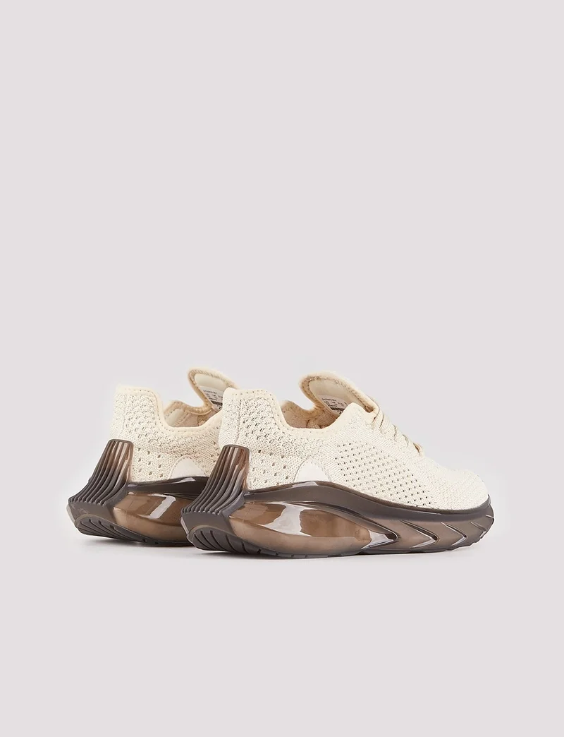 Cabani Knitwear Beige Lace-Up Women's Sneakers