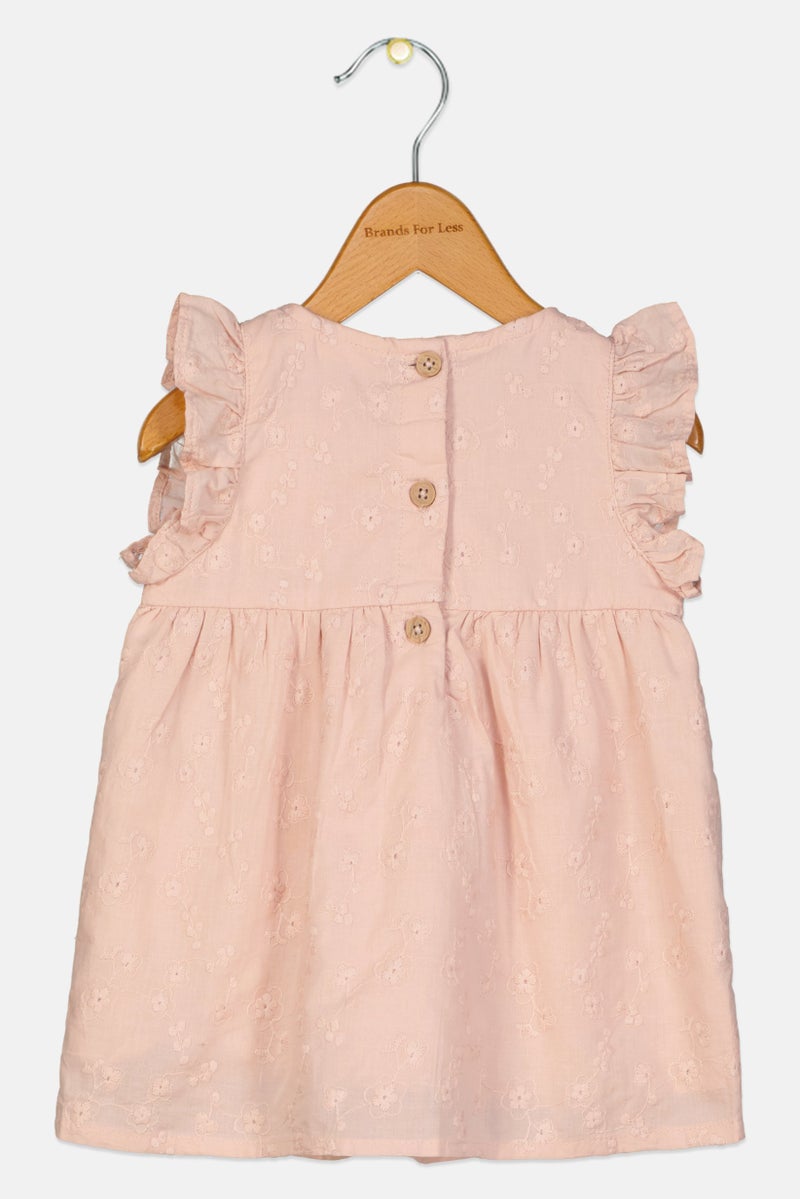 NAME IT Toddlers Girl Embroidered Dress, Light Pink - Image 2