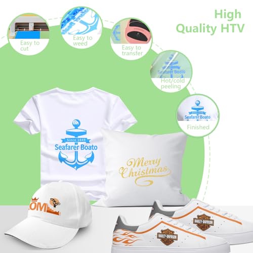 HAWERSI Ultimate Accessories Bundle Compatible with Joy Xtra,Makers and All Explore Air,79pcs Craft Starter Kit with Heat Transfer Vinyl,Permanent Adhesive Vinyl,Card Kit,Card Mat,Weeding Tools - Image 3