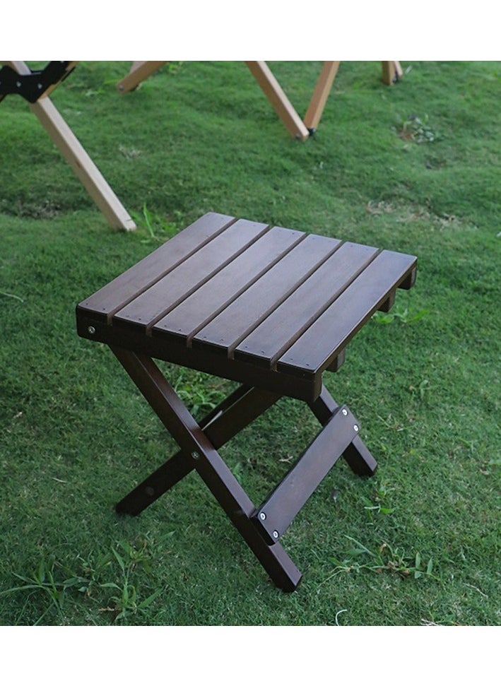 Generic Folding Stool Natural Bamboo Chair Stool for Shaving Foot Rest Shower Picnic Fishing  - Image 1